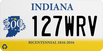IN license plate 127WRV