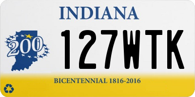 IN license plate 127WTK