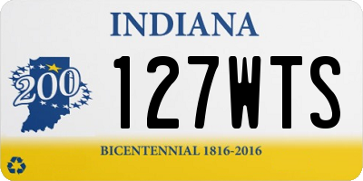 IN license plate 127WTS