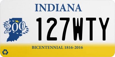IN license plate 127WTY