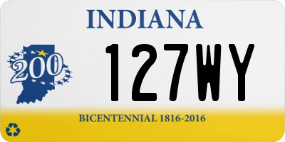 IN license plate 127WY