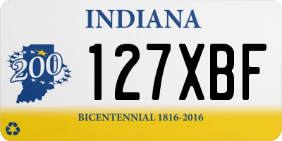 IN license plate 127XBF