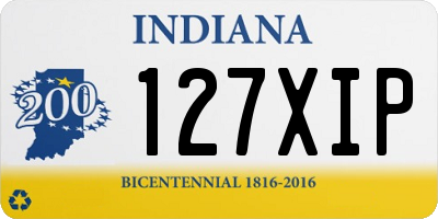 IN license plate 127XIP