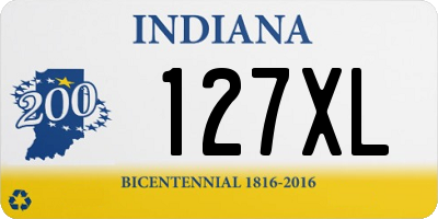 IN license plate 127XL
