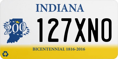 IN license plate 127XNO