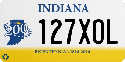 IN license plate 127XOL