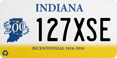 IN license plate 127XSE