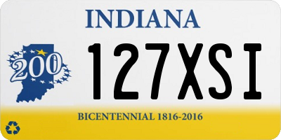 IN license plate 127XSI
