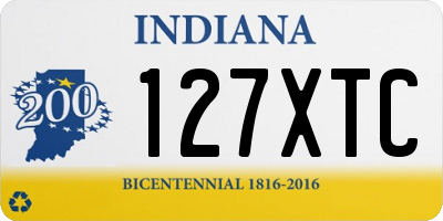 IN license plate 127XTC