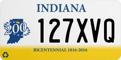 IN license plate 127XVQ