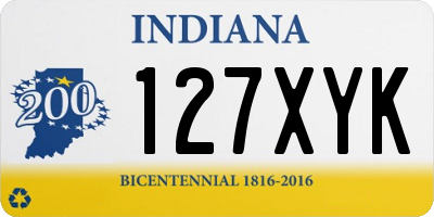 IN license plate 127XYK