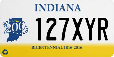IN license plate 127XYR