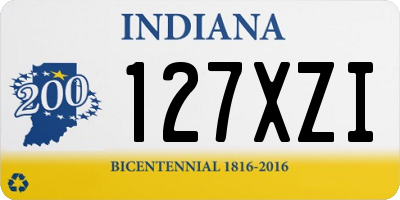 IN license plate 127XZI