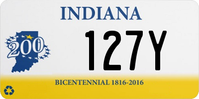 IN license plate 127Y