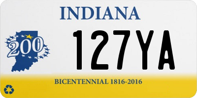 IN license plate 127YA