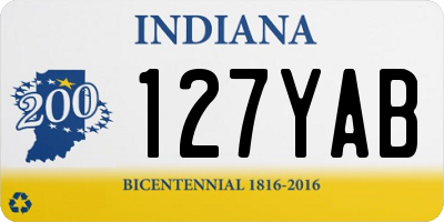 IN license plate 127YAB