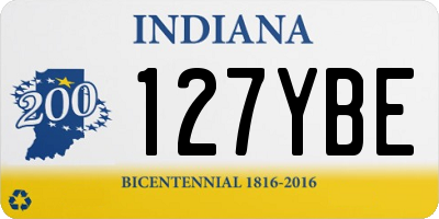 IN license plate 127YBE