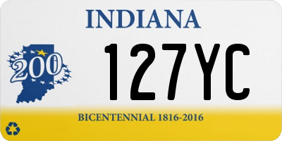 IN license plate 127YC