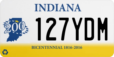 IN license plate 127YDM