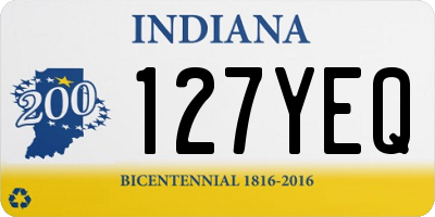 IN license plate 127YEQ
