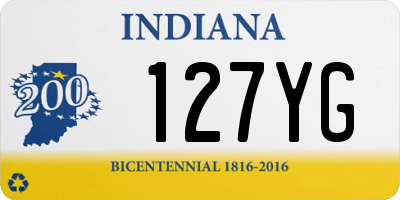 IN license plate 127YG