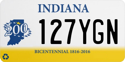 IN license plate 127YGN