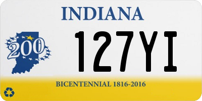 IN license plate 127YI