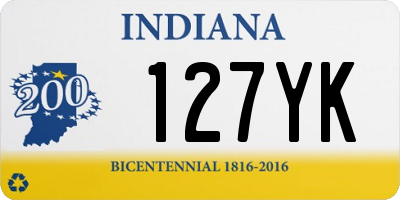 IN license plate 127YK