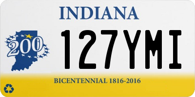 IN license plate 127YMI