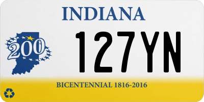 IN license plate 127YN