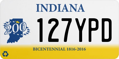 IN license plate 127YPD