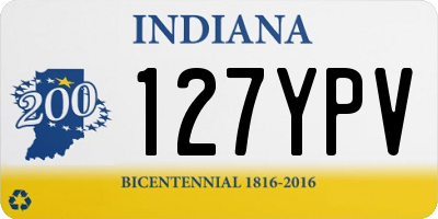 IN license plate 127YPV