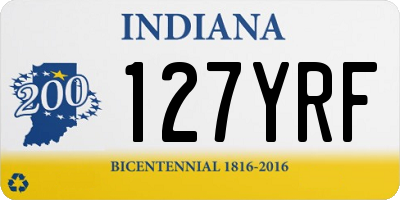 IN license plate 127YRF
