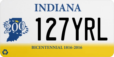 IN license plate 127YRL