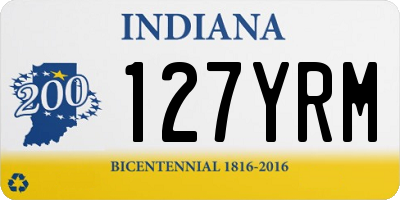 IN license plate 127YRM