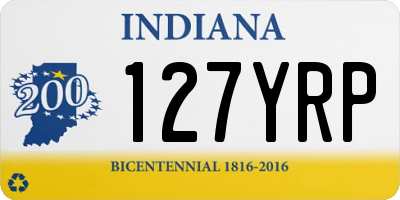 IN license plate 127YRP