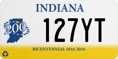 IN license plate 127YT