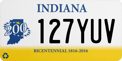 IN license plate 127YUV
