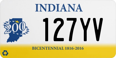 IN license plate 127YV