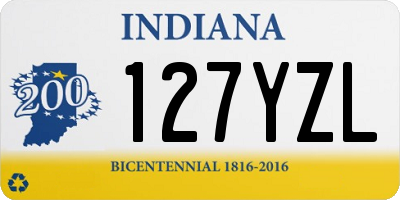 IN license plate 127YZL