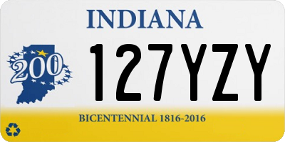 IN license plate 127YZY