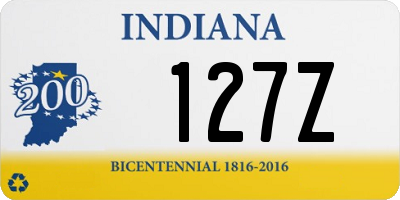 IN license plate 127Z