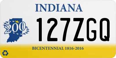 IN license plate 127ZGQ