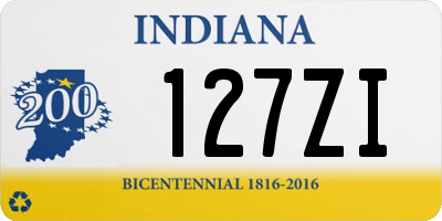 IN license plate 127ZI