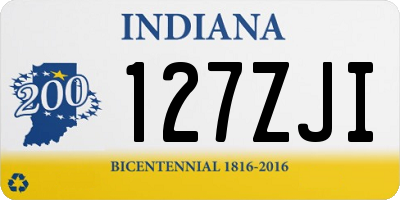 IN license plate 127ZJI