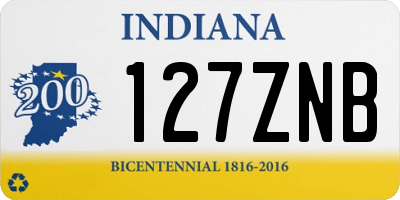 IN license plate 127ZNB