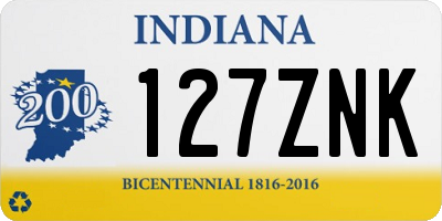 IN license plate 127ZNK