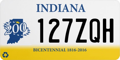 IN license plate 127ZQH