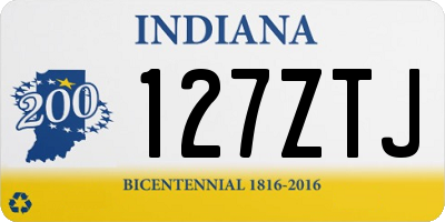 IN license plate 127ZTJ