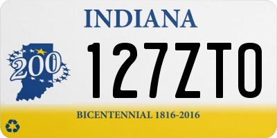 IN license plate 127ZTO
